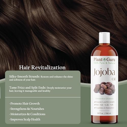 Plant Guru 100% Pure Cold Pressed Jojoba Oil - 16 fl. oz. Moisturizer