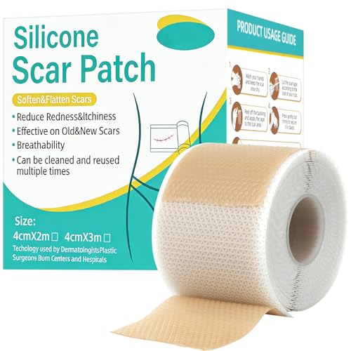 GEAUPASE Silicone Scar Sheets - Reusable 1.6” x 120” Roll for All Scars