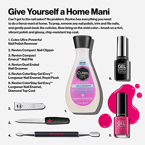 Revlon Compact Nail Clipper Set - Silver, Pack of 2 with File