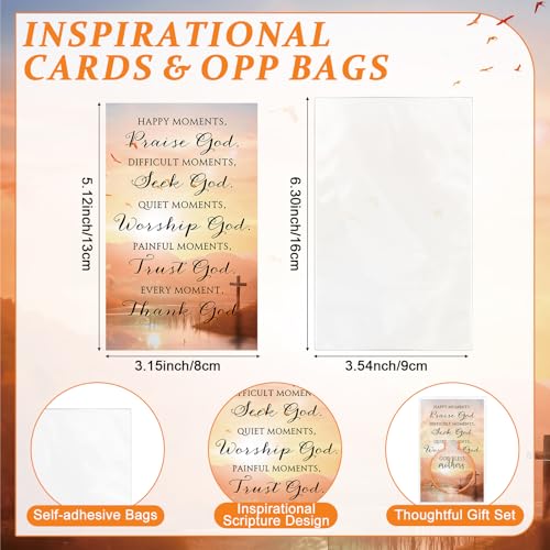 Reallnaive 36 Sets Terracotta Mothers Day Christian Gifts - Compact Mirrors with Bible Cards for Church Events