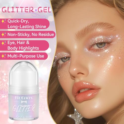 Vigorder Holographic Body Glitter Roll-On for Face & Hair