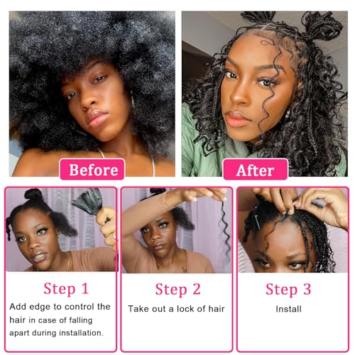 Human Braiding Hair for Boho Braids Deep Wave Bulk 14 Inch 1 Bundle