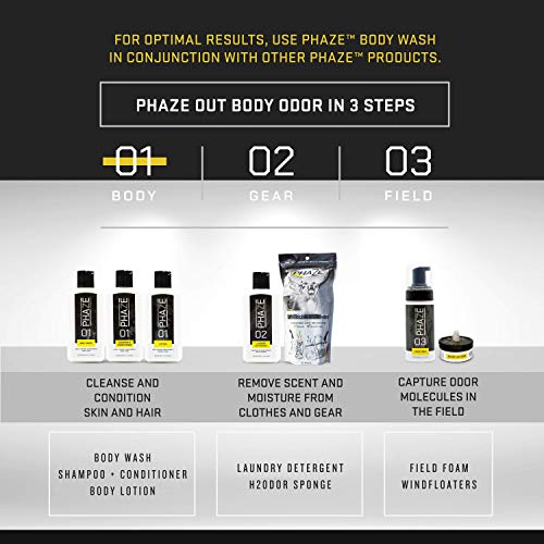 Illusion Systems PhaZe 1 Body Wash - Unscented Deer Hunter's Scent Eliminator