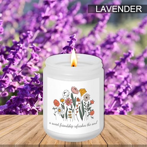 Christian Lavender Soy Candle for Friendship Gifts - 7oz