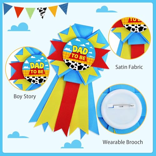 Mom to Be Sash and Dad Corsage Set for Baby Shower Decorations
