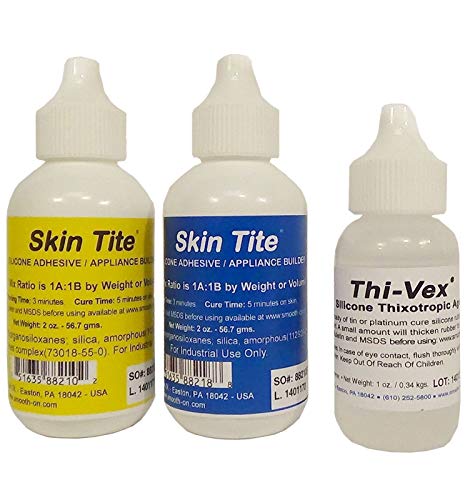 Smooth-On Skin Tite Silicone Adhesive & Thivex Kit for Special Effects FX
