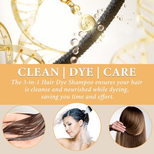 Cherry Brown Hair Dye Shampoo - 3-in-1 Color & Care Solution