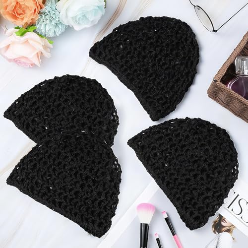 Geyoga 12 Pcs Reusable Black Mesh Hair Nets for Sleeping & Hair Styling