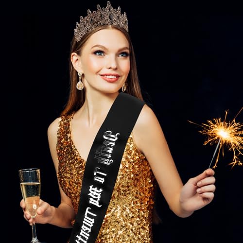 KICOSY 30th Birthday Crown & 'Death to My Twenties' Sash Set