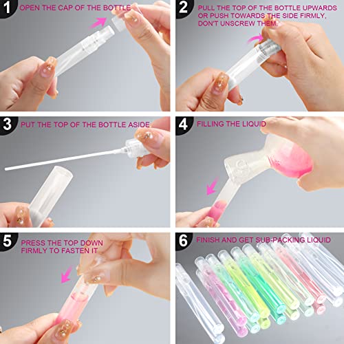 Teenitor 20-Pack 10ml Refillable Travel Perfume Spray Bottles