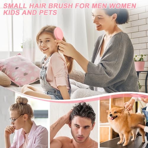 HOFASON Mini Wet Hair Brush Set - 3 Portable Detangling Brushes