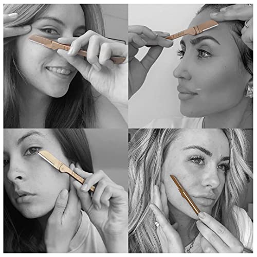 Hollywood Browzer Dermaplaner & Eyebrow Razor Duo - Gold