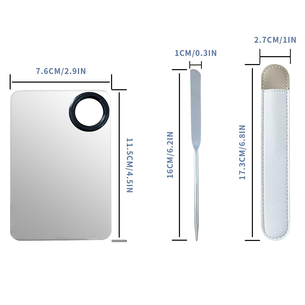 Korean Makeup Spatula Set - Professional Stainless Steel Spatulas & Foundation Palette | Ideal for Flawless Application
