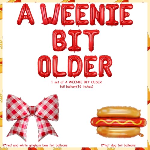A Weenie Bit Older Balloon Banner Set for Hot Dog Birthday Party