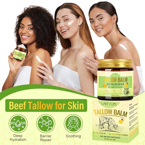 Organic Beef Tallow Balm for Face & Body - 4oz Moisturizer