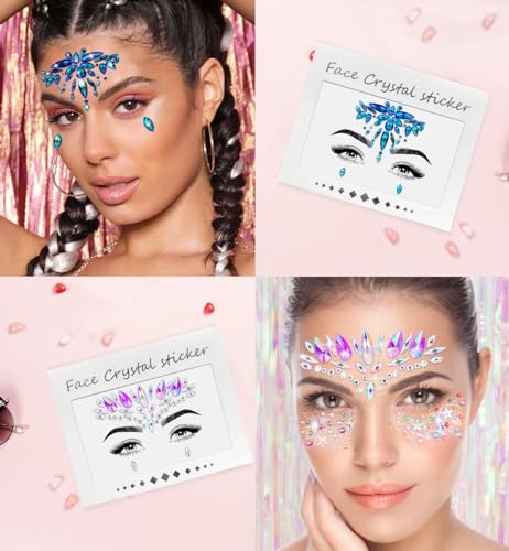 iMethod Holographic Face Gems & Body Glitter Stickers - 12 Piece Set
