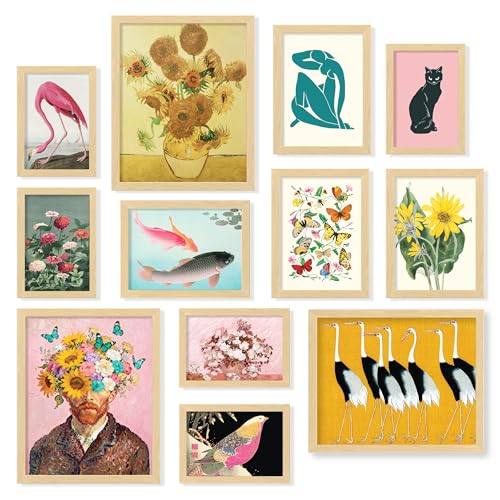 Eclectic Maximalist Wall Art Set - 12 Pcs Funky Gallery Prints