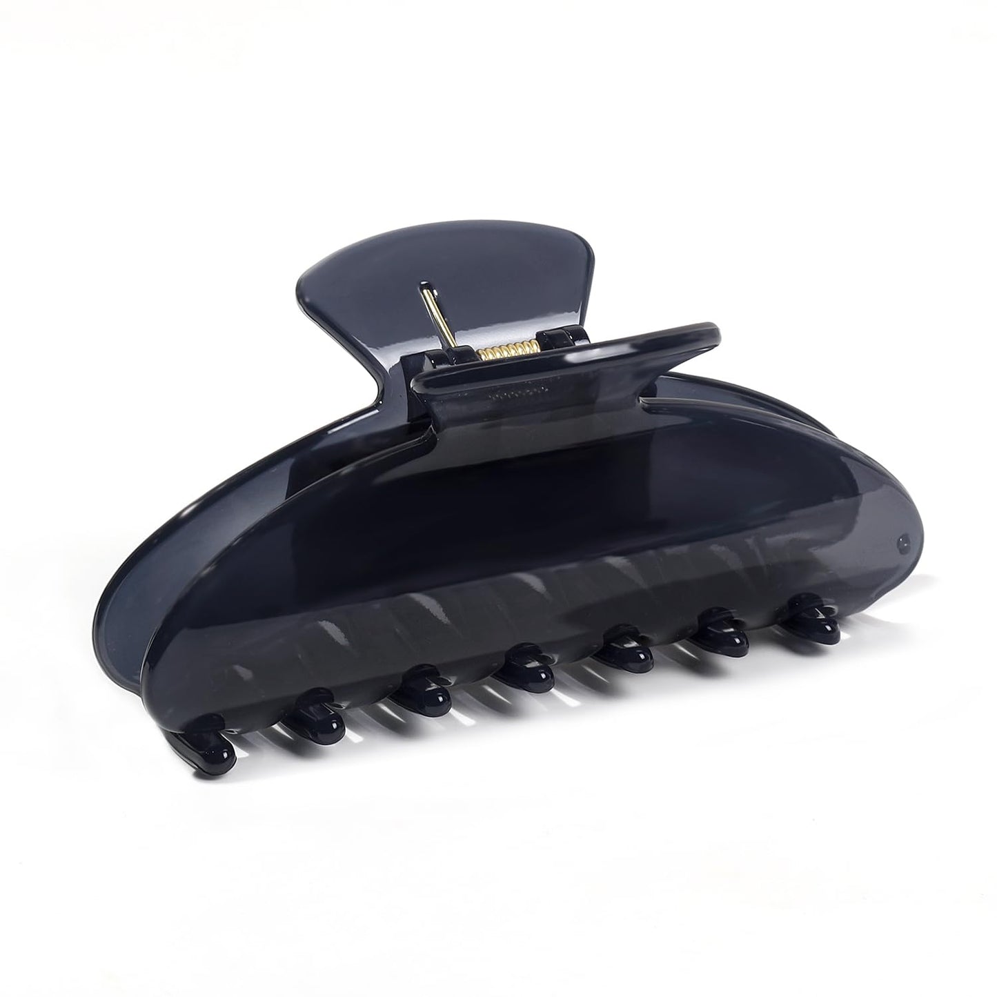 Cloud White Hair Claw Clip - Strong Hold for Thick or Thin Hair | 4.1 Inch Premium PC Material + 2 Black Satin Scrunchies