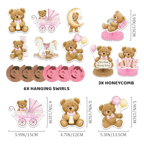 Teddy Bear Baby Shower Decorations - We Can Bearly Wait Party Set