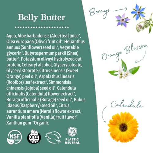 Earth Mama Belly Bundle Pregnancy Kit - 8 fl oz Butter & 4 fl oz Oil - Self Care Gift Set for Pregnancy & Postpartum Skin Care Recovery - Maternity & Postpartum Essentials