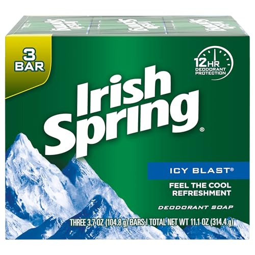 Irish Spring Icy Blast Bath Bar - 3.75 Oz, Pack of 12