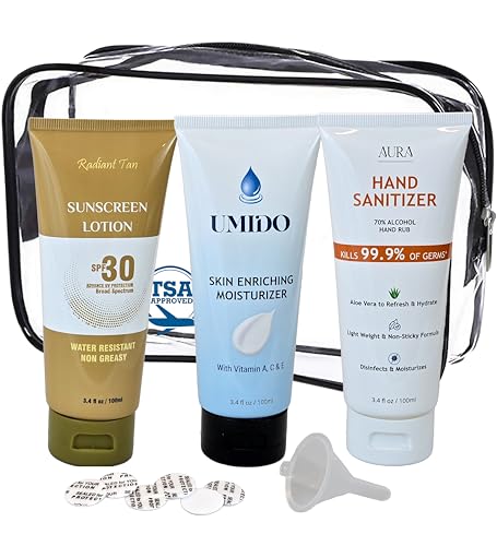 Smuggle Mug Disguised Lotion Flasks - 3 Pack TSA Approved 100ml