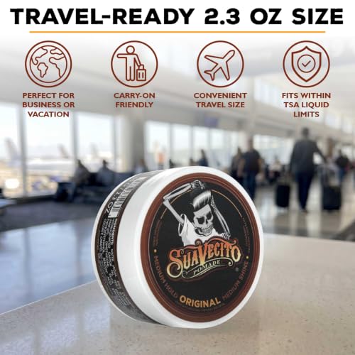 Suavecito Pomade Original Hold 2.3 oz - Travel Size Hair Gel