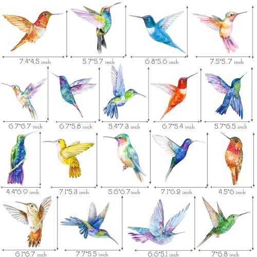 20Pcs Hummingbird Hanging Swirls - Vibrant Party Decor