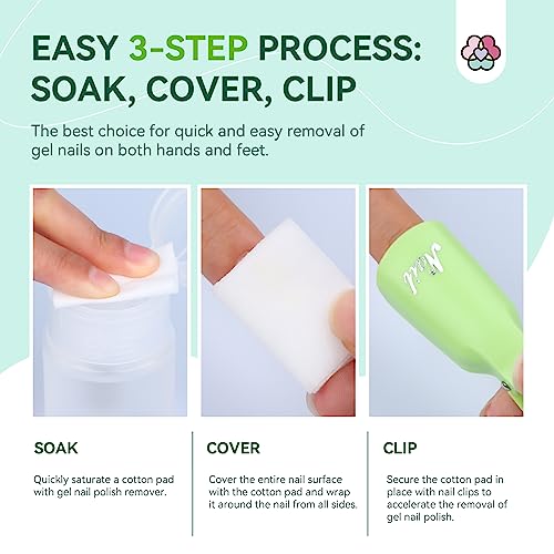 SAVILAND Gel Nail Polish Remover Kit - 513-Piece Set with Cuticle Oil