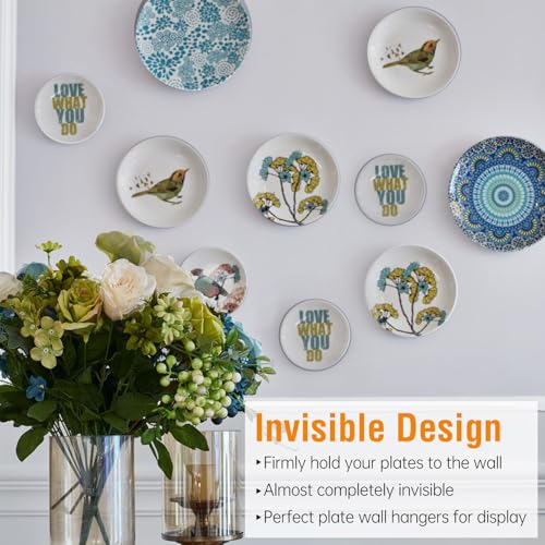 Bilillo 6 Pack Invisible Plate Hangers for 6-8 Inch Plates