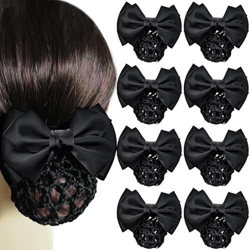 10PCS Bowknot Hair Nets for Women - Stylish Snood Hair Accessories