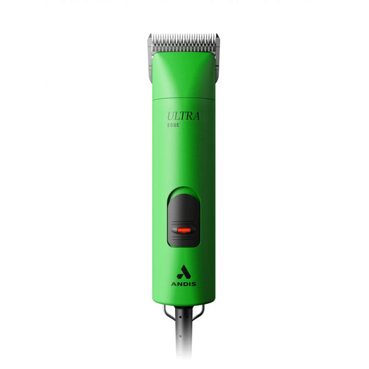 Andis Professional UltraEdge Super 2-Speed Detachable Blade Dog/Pet Clipper, Rotary Motor with Shatter-Proof Housing, Runs Calm & Silent, 14-Inch Cord, for All Dog Coats & Breeds, 120 Volts, Green