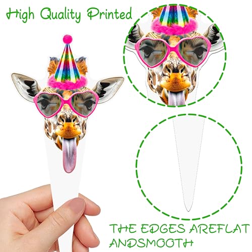 48 Funny Safari Zoo Animal Cupcake Toppers - Jungle Party Decor