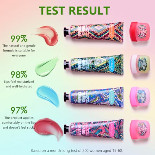 LIAYLILI 8 Pcs Hand Cream & Lip Balm Set - Travel Size Moisturizers