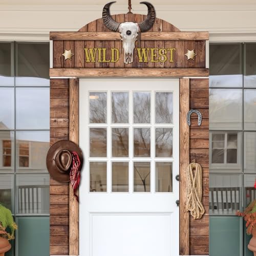 Western Cowboy Party Door Banner - Wild West Decoration