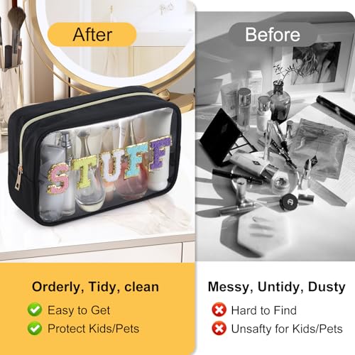 YudeYg Lake Blue Travel Medicine Organizer & Toiletry Bag for Women