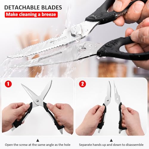 MAD SHARK All-Purpose Kitchen Shears with Comfort Grip