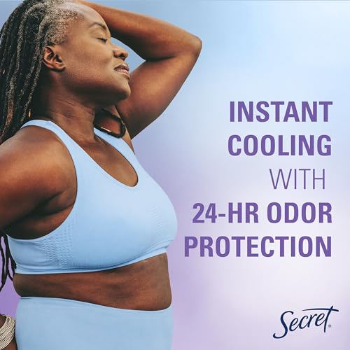 Secret Aluminum-Free Cooling Deodorant Mist for Women - 24hr Odor Protection, Lavender Scent, 5.2 fl oz