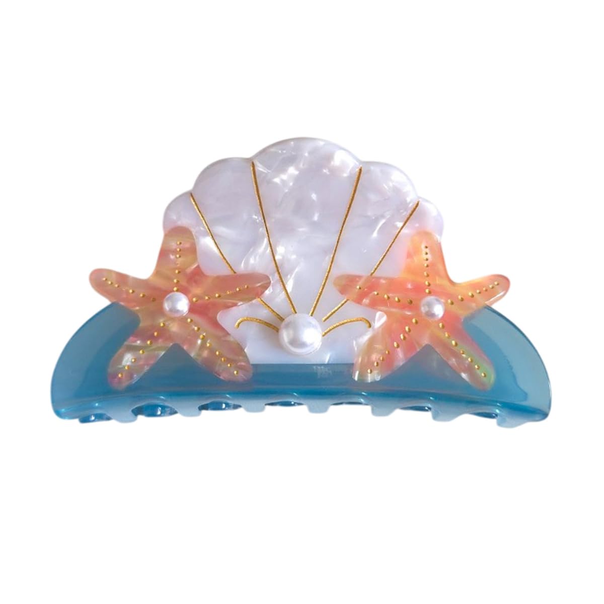 Starfish Hair Clip - Acetate Claw Clip for Women | Stylish Shell Design