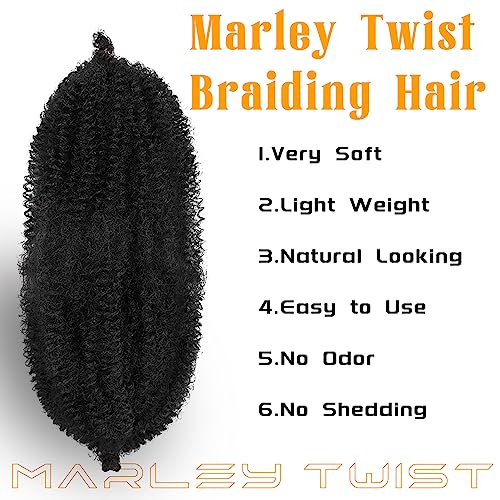 GOWIT 30 Inch Pre-Separated Spring Afro Twist Crochet Hair Extensions