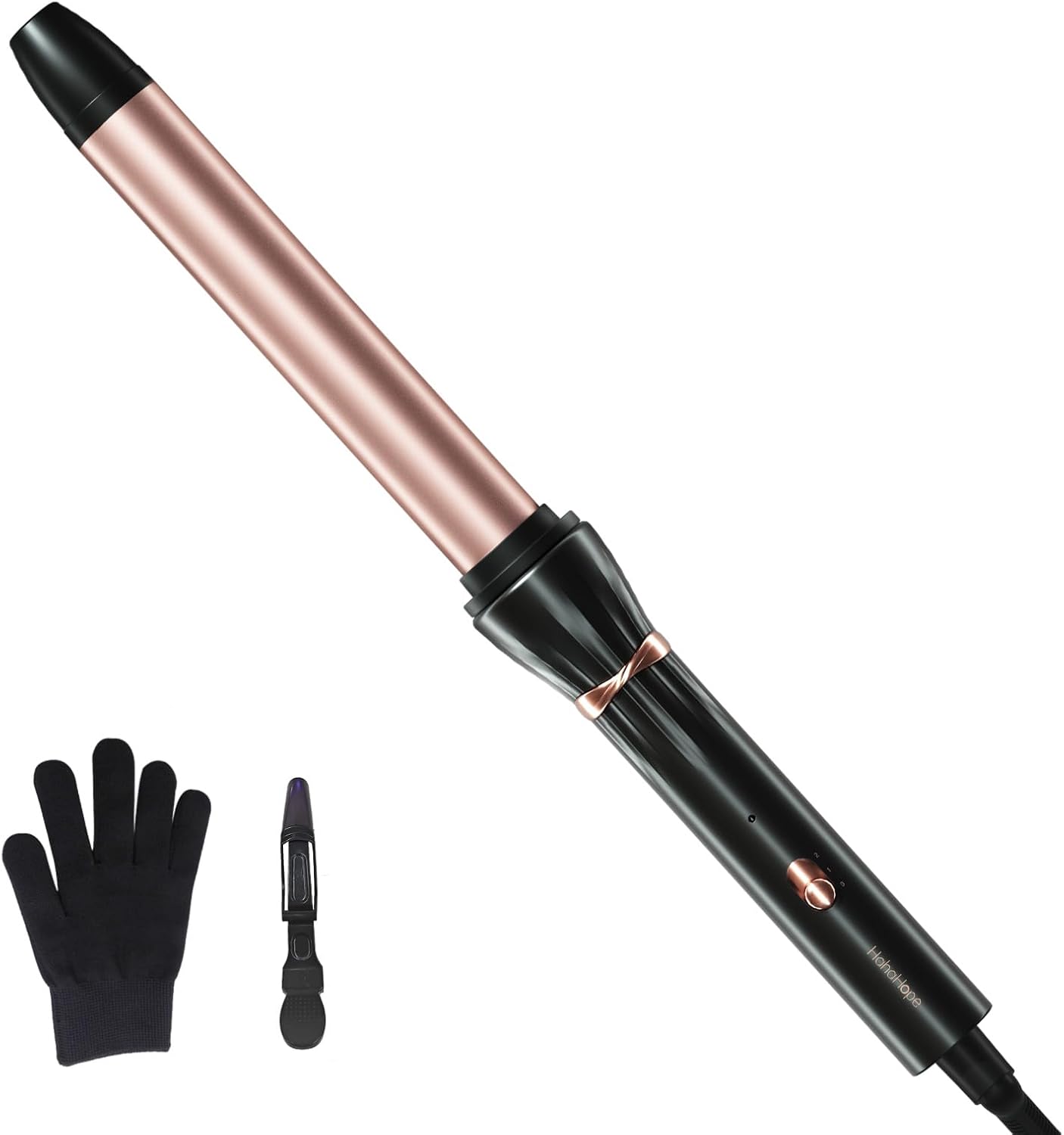 Curling Wand - 3/8 Inch Ceramic Tiny Curling Iron with Adjustable Temperature | Fast Heating for Short & Long Hair