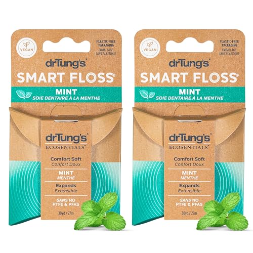 drTung's Smart Floss Mint 90ft Expanding Dental Floss Pack of 2