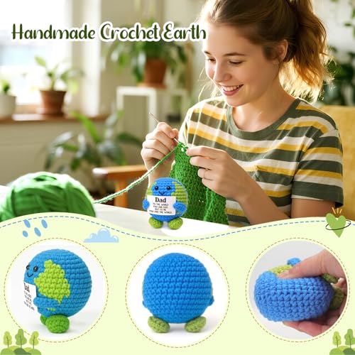Mini Crochet Earth Gift for Dad - Unique Father's Day Present