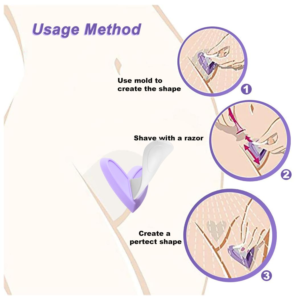 Pubic Hair Stencils Women Bikini Privates Shaving Stencil for Women Intimate Pubic Hair Trimmer with 7 Shapes Perfect for Bikini Area Shaping and Styling