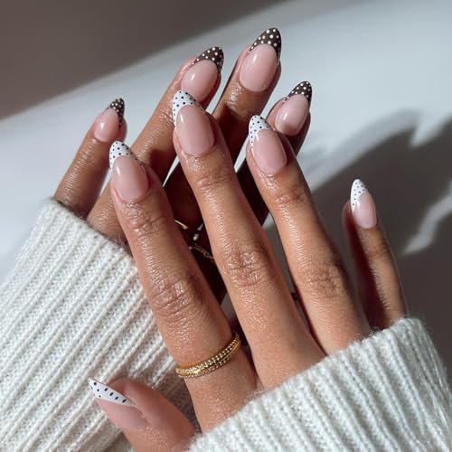 Glamnetic Polka In Positano Press On Nails - Short Almond 30 Pc Kit