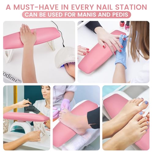 Ergonomic Nail Arm Rest Cushion - Foldable Hand & Foot Stand for Nail Techs