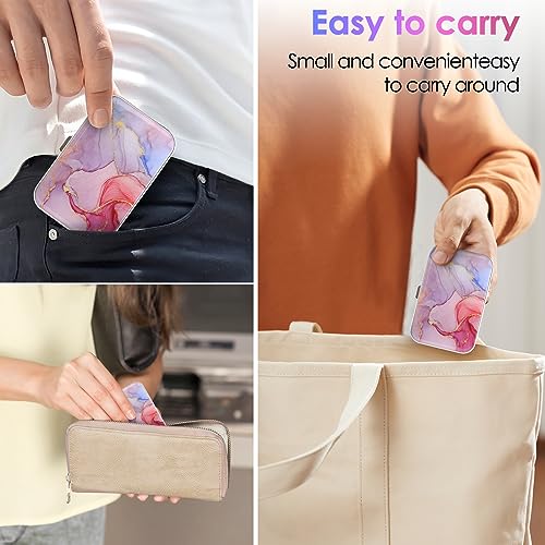 Portable Dental Floss Case - Pink Marble Travel Dispenser