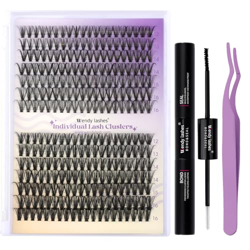 WENDY LASHES DIY Lash Clusters Kit - 280 Pcs 12-16mm D Curl