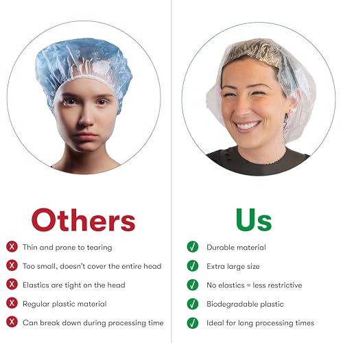 FRAMAR XL Disposable Shower Cap for Women with Long Hair - Hair Processing & Covering
