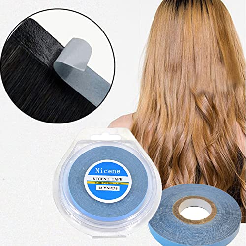 Nicene 2/5" x 12 Yards Blue Lace Front Support Tape for Wigs & Hair Extensions